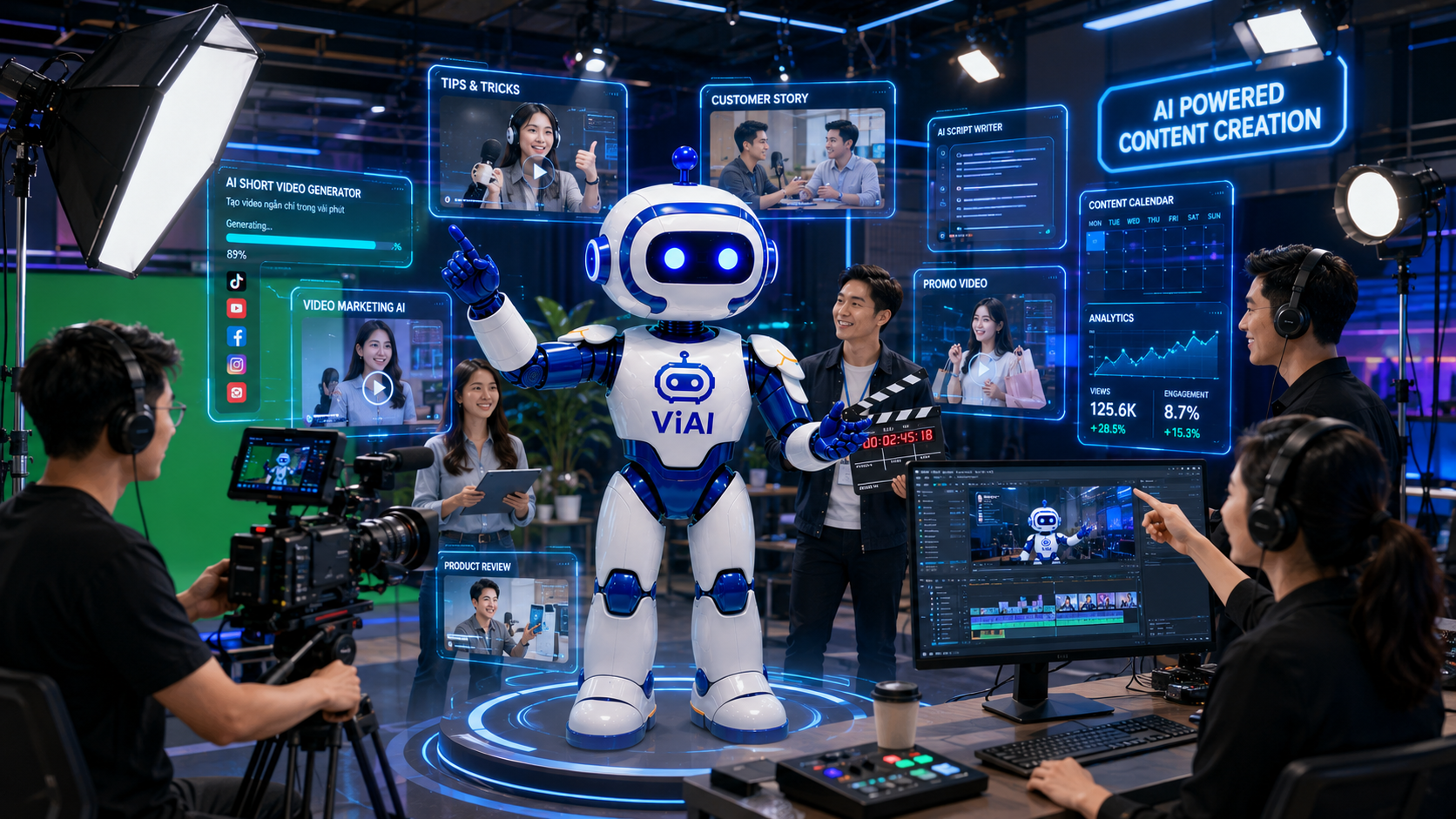 AI tạo và dựng video hàng loạt